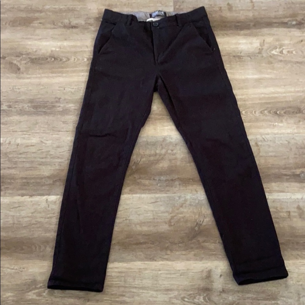 Boys black chino pants